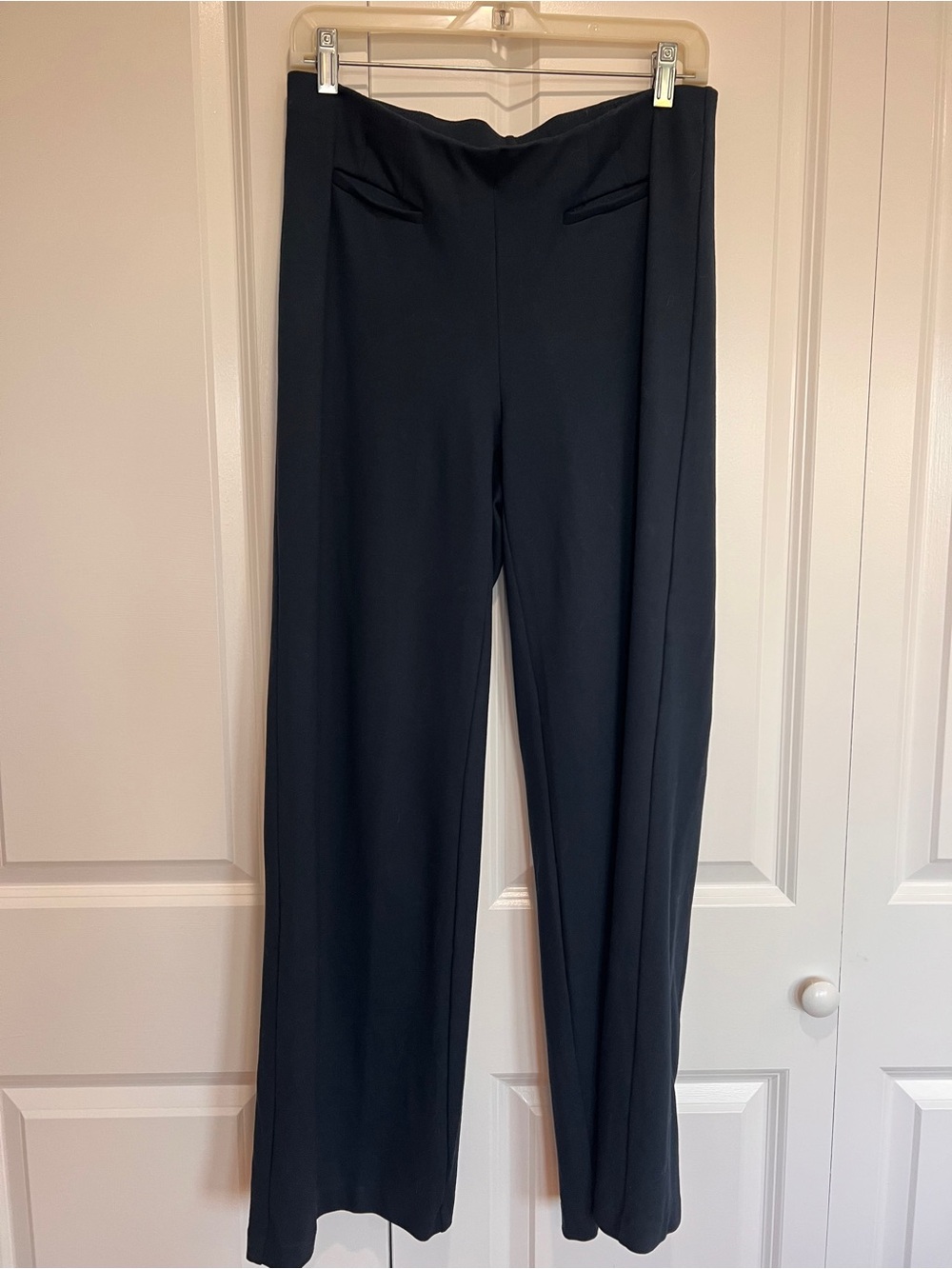 JJill ponte Navy Women's Wide-Leg Dress Pants - Classic Workwear